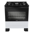 Fogão Mueller 5 Bocas Branco Bivolt Mesa De Vidro e Tripla Chama MFV5BF