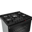Fogão Mueller 5 Bocas Titanio Bivolt Mesa De Vidro e Tripla Chama MFV5BF