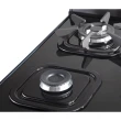 FOGAO MUELLER DECORATO VETRO PISO 4 BOCAS PRETO FOSCO G3 (601230050)